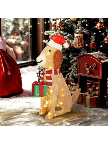 Outsunny Weihnachtsbeleuchtung-64L x 20B x 70H cm-Gelb