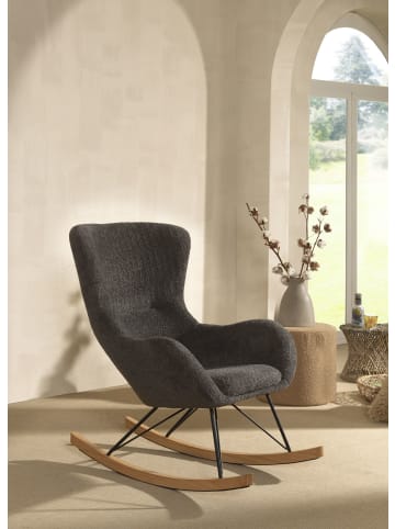 58 aufm Kessel SCHAUKELSTUHL Katreena 76x110x101 Anthrazit/Schwarz/Natur