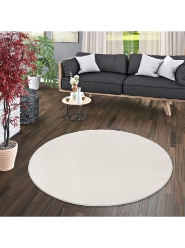 Snapstyle Hochflor-Teppich Luna Rund in grau