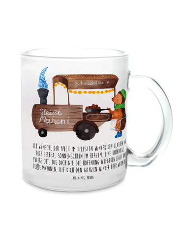 Mr. & Mrs. Panda Becher Igel Maronen mit Spruch in Transparent