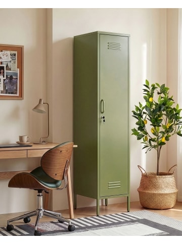 Beliani Büroschrank FROME in Grün - (W) 38 x (H) 185 x (L) 50 cm