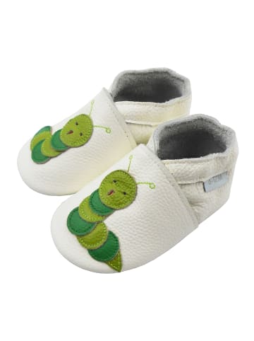Basrakids Baby Krabbelschuhe aus Leder, weiche Lauflernschuhe mit rutschfester Sohle 