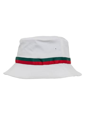  Flexfit  Flexfit Bucket Hat Stripe Bucket Hat in white/firered/green