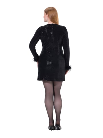 Ulla Popken Midikleid in schwarz