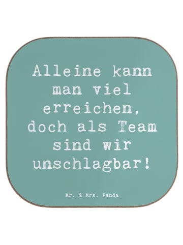 Mr. & Mrs. Panda Untersetzer Spruch Im Team zusammenarbeiten mit... in Meeresbrise