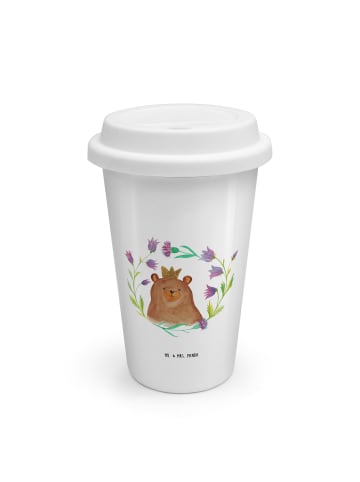 Mr. & Mrs. Panda To Go Becher Bär Königin ohne Spruch in Weiß