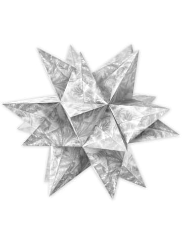 Buntpapierfabrik Ludwig Bähr Faltblätter Aurelio Stern Sirius 120g/qm 15x15cm silber/silber