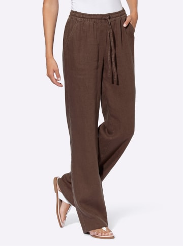 Heine Leinenhose in schoko