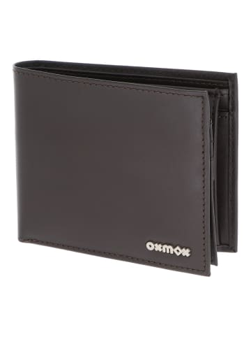 oxmox Leather Geldbörse RFID Schutz Leder 12 cm braun-pure 2.0metal square