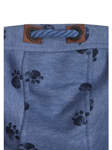 naketano Sweat Kapuzenjacke Brazzo 20 Blue Melange Dog Print