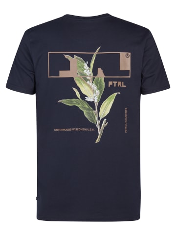 Petrol Industries T-Shirt mit Rückenaufdruck Zion in Blau