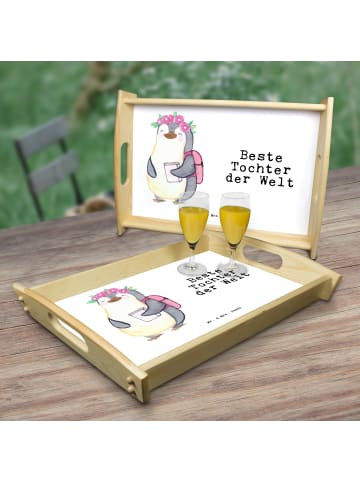 Mr. & Mrs. Panda Tablett Pinguin Beste Tochter der Welt mit Spruch in Weiß