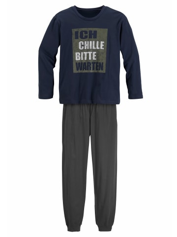 AUTHENTIC LE JOGGER Pyjama in marine-anthrazit