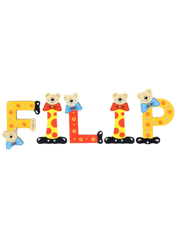 Playshoes Deko-Buchstaben "FILIP" in bunt