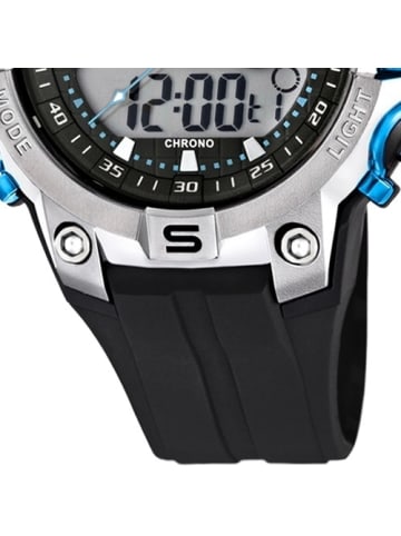 Calypso Analog-Digital-Armbanduhr Calypso Digital schwarz extra groß (ca. 49mm)