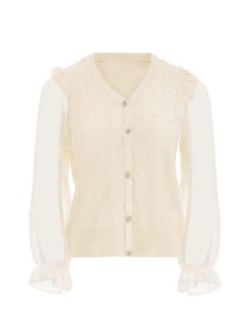 faina Cardigan in Wollweiss