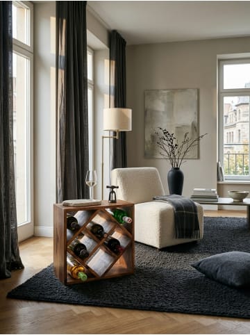 KADIMA DESIGN Weinregal | Sheesham, 40x40x25cm, 8 Flaschen