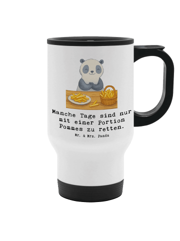 Mr. & Mrs. Panda Kaffeebecher Panda Pommes Gebet mit Spruch in Weiß