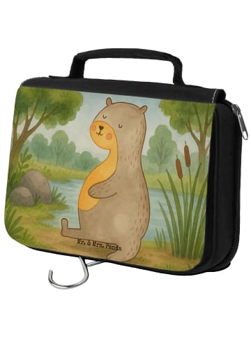 Mr. & Mrs. Panda Beautycase Otter Bauch Design ohne Spruch in Weiß