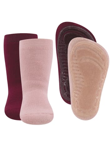 ewers 2er-Set Stoppersocken 2er-Set Uni in rosa