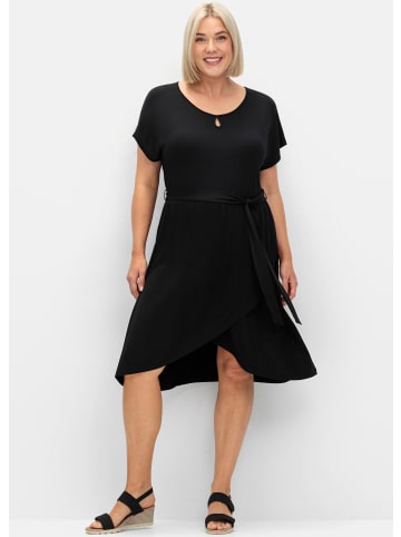 sheego Jerseykleid in schwarz