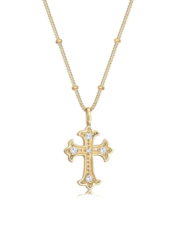 Elli Halskette 925 Sterling Silber Kreuz in Gold