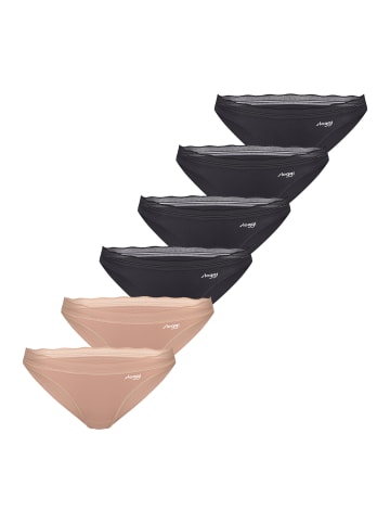 Sloggi Mini Slip Go Blush in Schwarz / beige