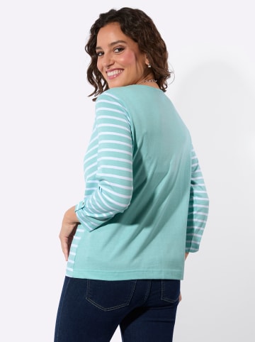 WITT WEIDEN Ringelshirt in mint-ecru-gemustert