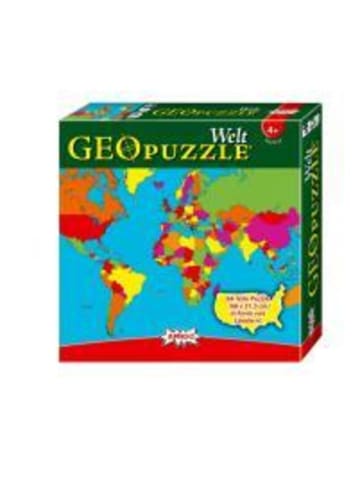 Amigo Spiel + Geo Puzzle - Welt | AMIGO - Kinderspiel / 68 Puzzle-Teile (66 x 31,5 cm) in...