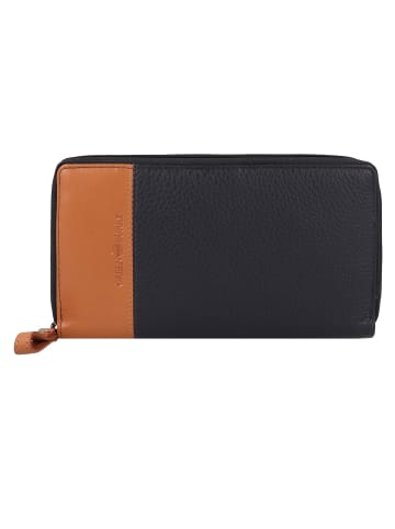 Greenburry Nappa Geldbörse RFID Schutz Leder 19.5 cm navy blue-tan