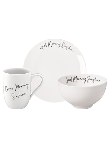 Villeroy & Boch 3-tlg. Frühstücks-Set Sunshine Statement in Weiß – in weiß
