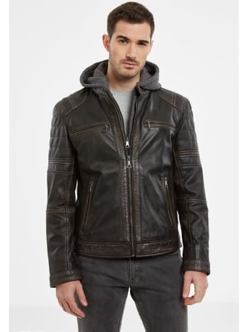 JILANI Herren Lederjacke in Schwarz