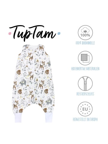 TupTam Baby Sommer Schlafsack mit Beinen ohne Ärmeln in braun/weiß