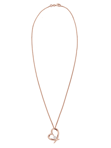 Elli Halskette 925 Sterling Silber Herz in Rosegold