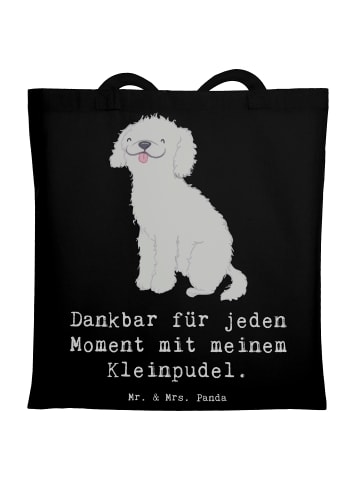 Mr. & Mrs. Panda Tragetasche Kleinpudel Moment mit Spruch in Schwarz