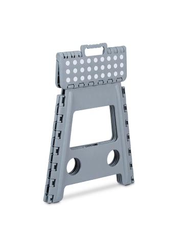 relaxdays 2 x Klapphocker in Hellgrau - (B)39 x (H)39 cm x (T)32 cm