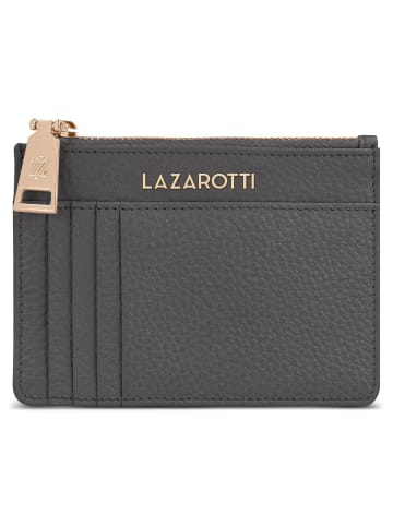 Lazarotti Bologna Leather Schlüsseletui Leder 11,5 cm mit Air Tag Fach in grey