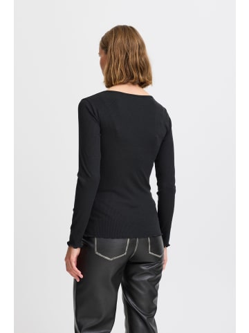 b.young Shirttop BYPAPILONE LS TSHIRT 20815743 modisches Longsleeve in Schwarz