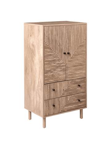 Beliani Nachttisch RONGE in Braun - (W) 60 x (H) 110 x (L) 40 cm