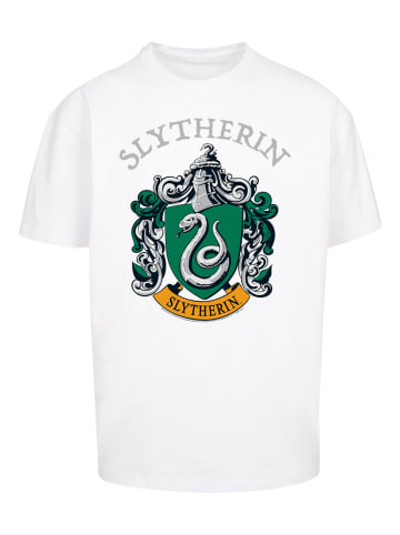 F4NT4STIC Heavy Oversize T-Shirt Harry Potter Slytherin Crest in weiß