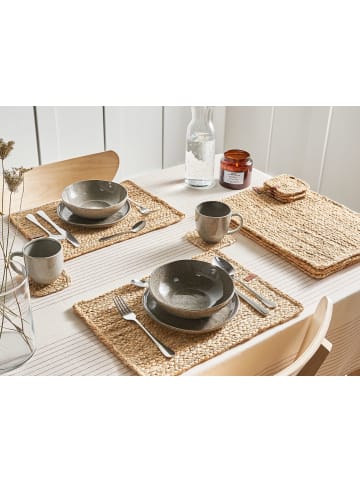 Beliani 12-tlg Platzdeckchen und Untersetzer QUANDONG in