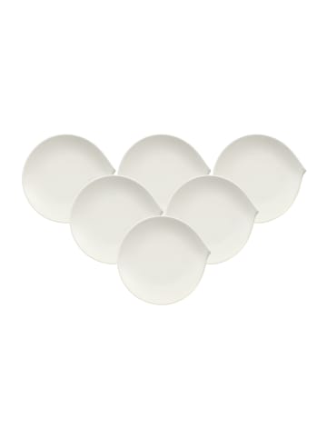 Villeroy & Boch 6er Set Frühstücksteller Flow ø 21 cm weiß in weiß