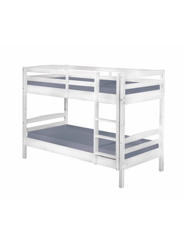 ebuy24 Etagenbett Rick Weiß 195 x 99 cm