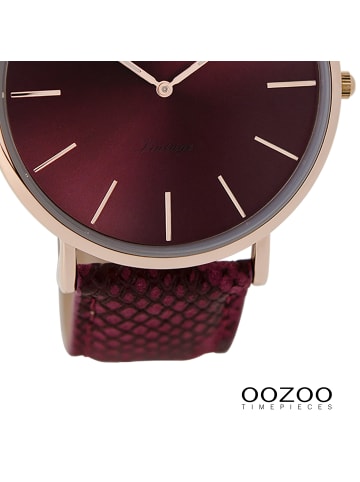 Oozoo Armbanduhr Oozoo Vintage Series rot groß (ca. 44mm)