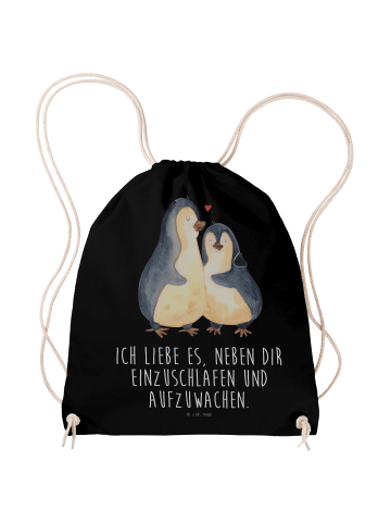 Mr. & Mrs. Panda wander rucksack Pinguine Einschlafen mit Spruch in Schwarz