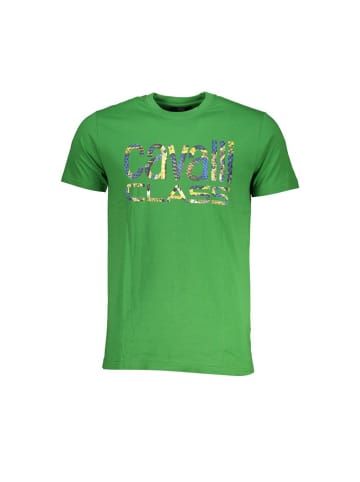 cavalli CLASS Grünes Baumwoll-T-Shirt