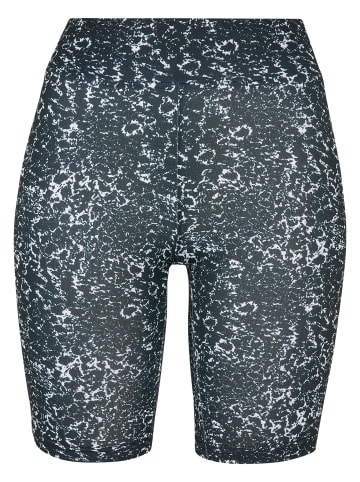 Urban Classics Urban Classics Damen Ladies Tie Dye High Waist Cycle Shorts in black/white