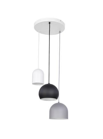 Licht-Erlebnisse Pendelleuchte (B)40 x (L)40 x (T)100 cm in Grau Schwarz Weiß