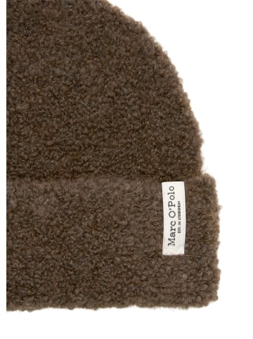 Marc O'Polo Bouclé-Strickmütze in Shaded Brown Melange