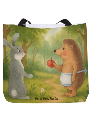 Mr. & Mrs. Panda Tasche Hase Igel Design ohne Spruch in Weiß